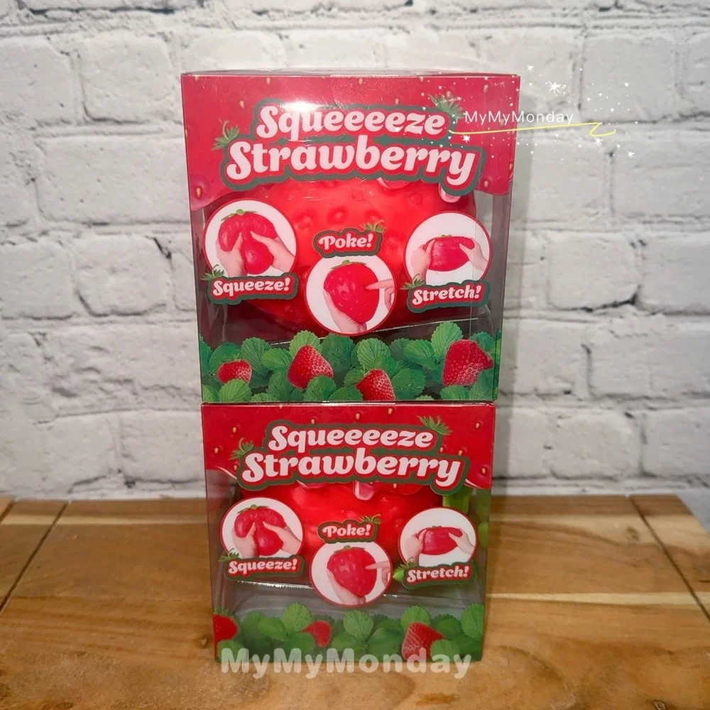 Sunny Days Jumbo Squeezy Strawberry Squishy Toy Bundle - Picture 2 of 7